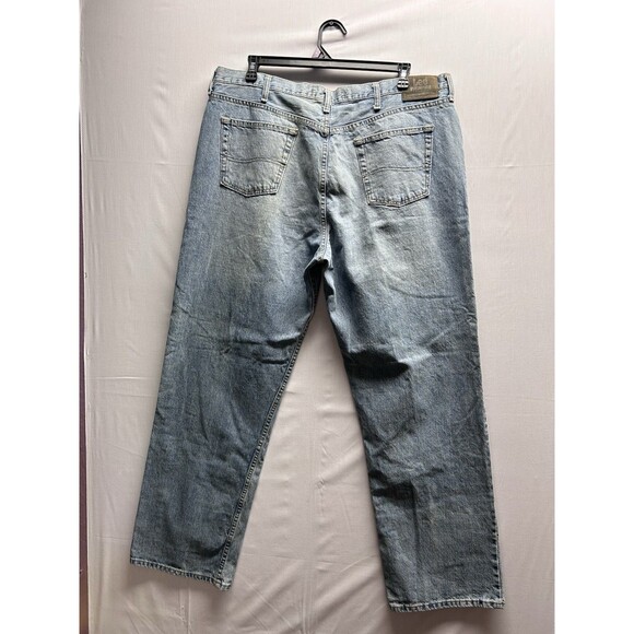 Lee Relaxed Fit Jeans Men's 42 X 34 Blue Denim Light Wash Broken In - Picture 2 of 12